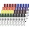 School Smart Washable Art Markers, Conical Tip, Assorted Colors, Set of 64